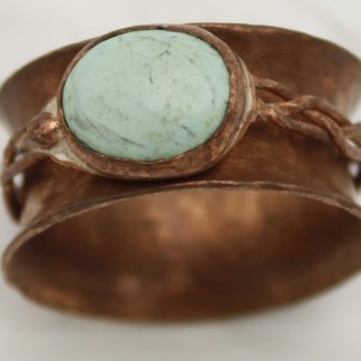 Turquoise and Copper Spinning Ring