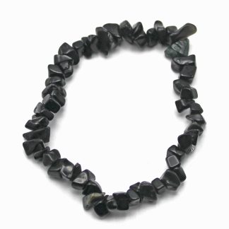 Obsidian crystal stretch bracelet, crystal stretch bracelet, obsidian bracelet