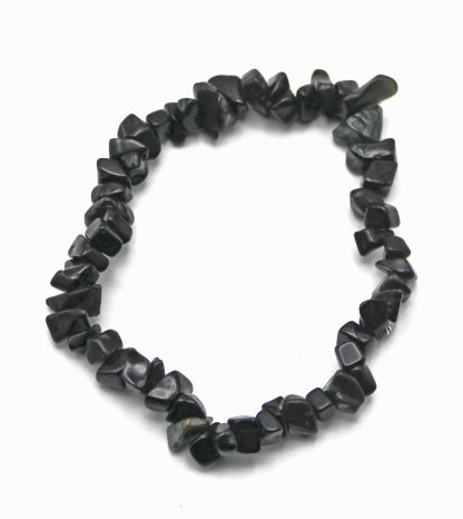 Obsidian crystal stretch bracelet, crystal stretch bracelet, obsidian bracelet